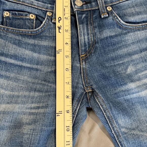 Rag & Bone Dre Jeans Lowrise Boyfriend Bradford Wash Stretch Denim Size 24 - Picture 11 of 13